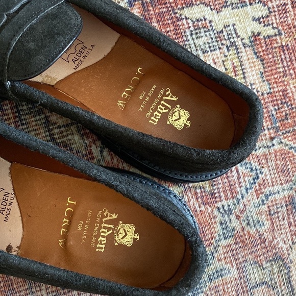 J Crew Alden® for J.Crew lug penny loafers in suede AZ878  display picture 3